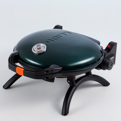 Портативный переносной газовый гриль O-GRILL 600T, зеленый  + адаптер А-Тип