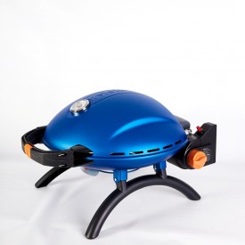 Портативный переносной газовый гриль O-GRILL 900T, синий + адаптер А-Тип