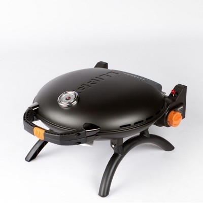 Портативный переносной газовый гриль O-GRILL 600T, черный  + адаптер А-Тип